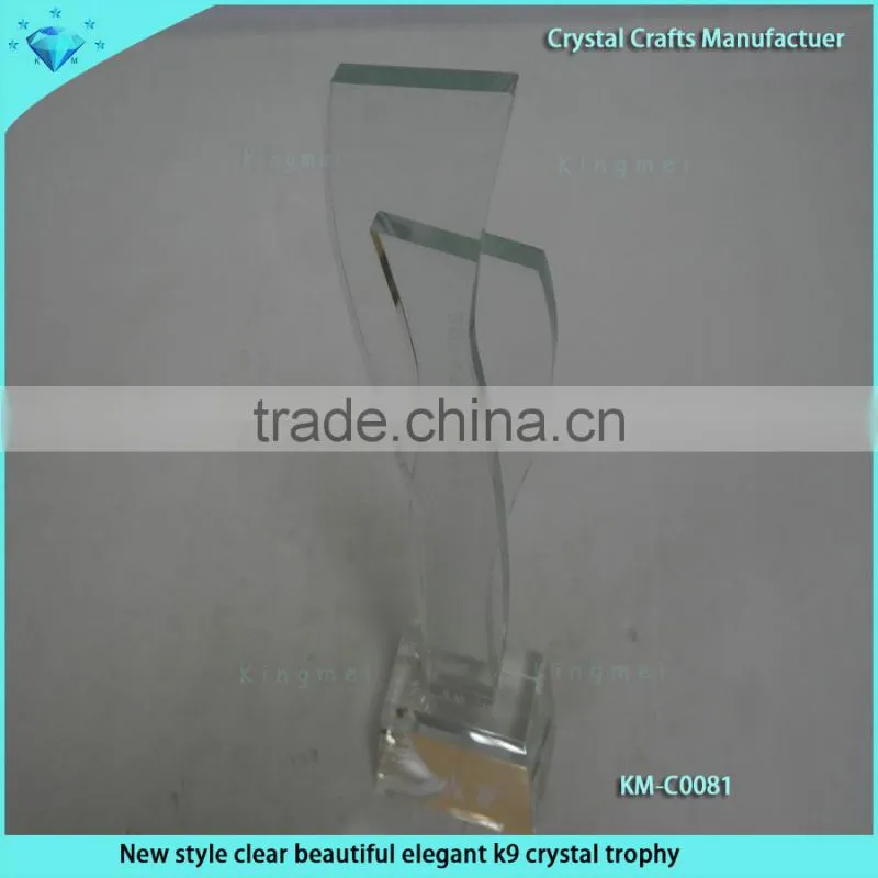 Crystal Trophy Crystal Award Crystal Wave Trophy