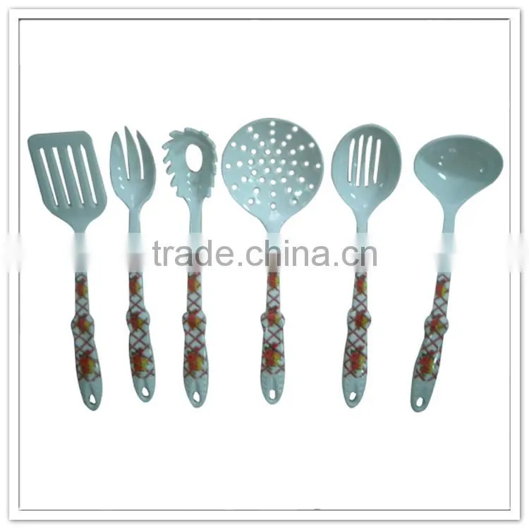 Melamine daily used items, 6pcs home meal dining utensils with hole