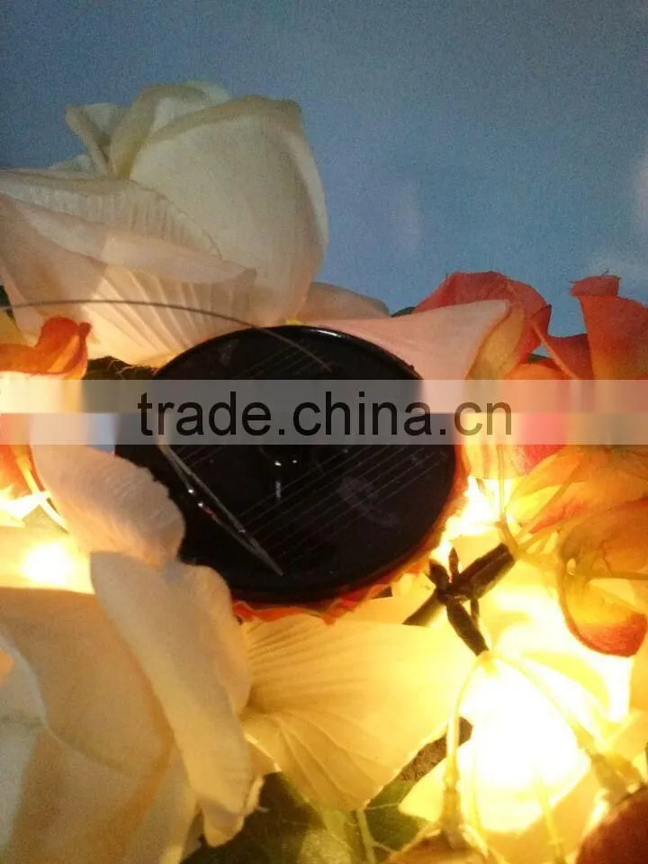 cheap home decoration plastic PE solar led light garden flower pot