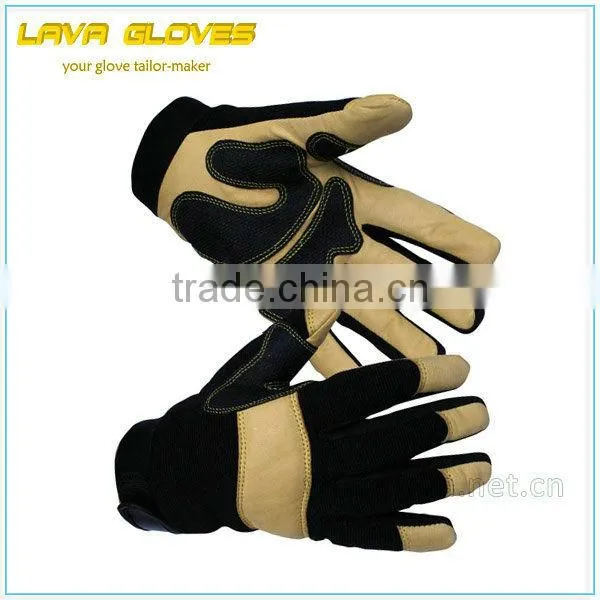 Professional Goatskin Leather Mechanic Work Glove for Industry Working