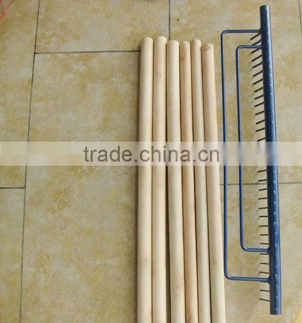 well treated and sanded rake handle