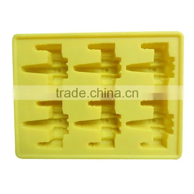 Funny world star silicone ice cube mold tray with 6 shapes