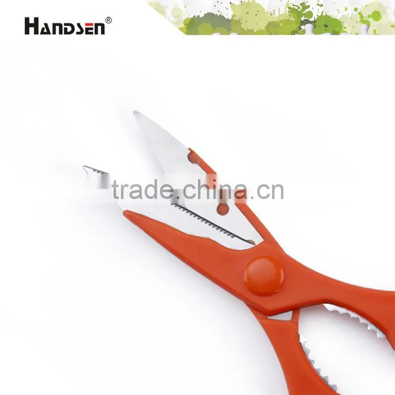 8-1/2" TPR soft grip handle durable blade kitchen use scissors