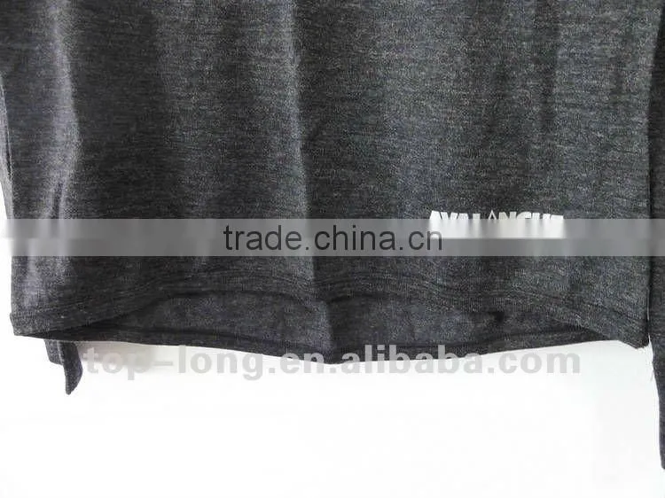 100% merino wool thermal underwear of women charcoal crew&pant long johns