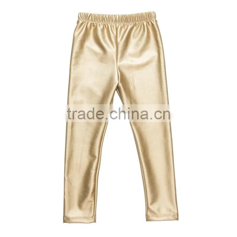 Hot sales baby clothing baby leggings boutique baby leather trousers kids long pants