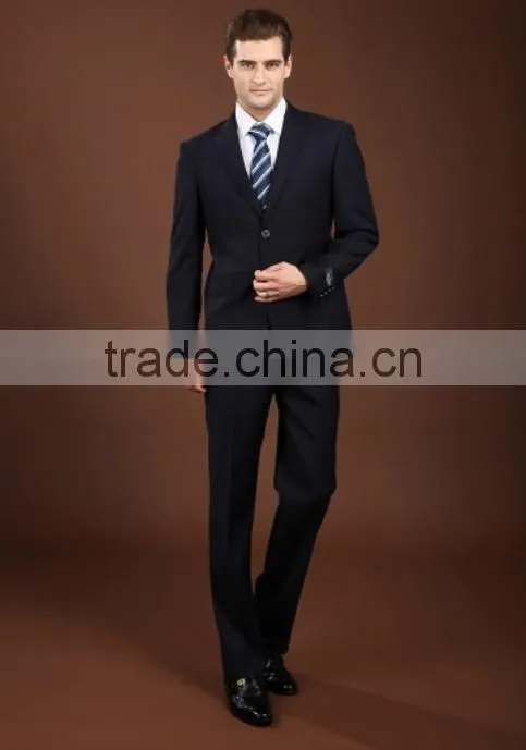 new designs men blue suit pant coat