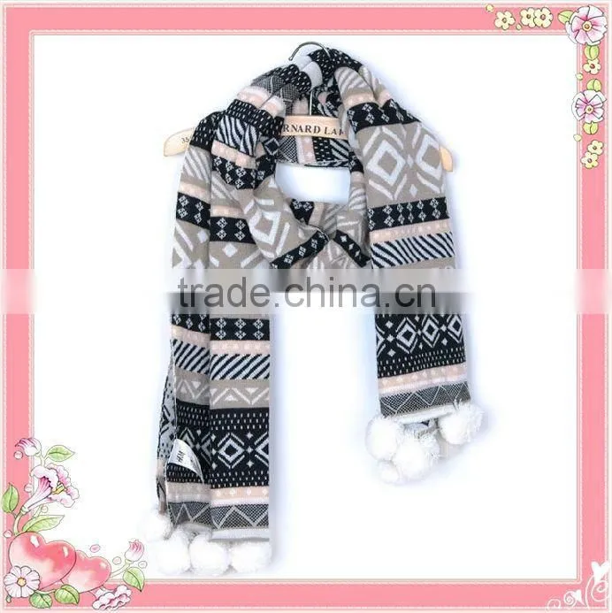 factory directly sell winter knitted and warm fashion scarf