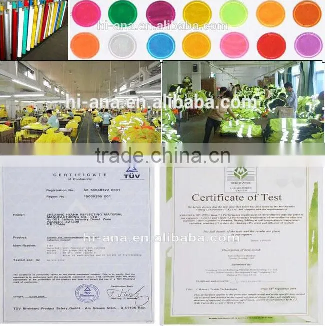 hi-ana reflective Excellent sales staffs EN471 Certified reflective fabric