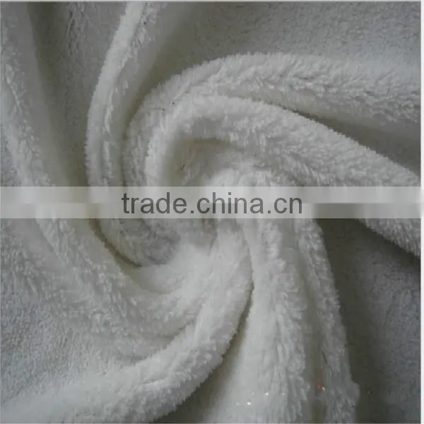 100% polyester flame retardant coral fleece fabric