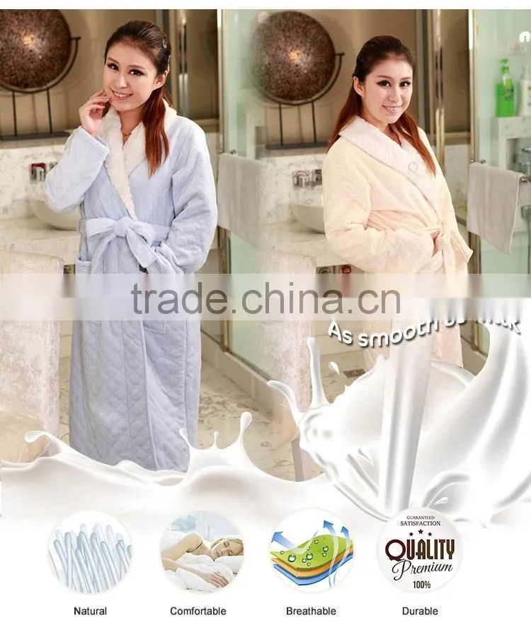 High Quality Breathable Glossy Sauna Adult Bathrobe