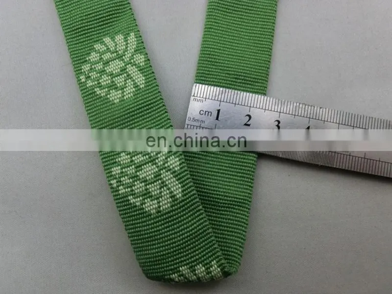 2.5cm jacquard polyster tubular webbing