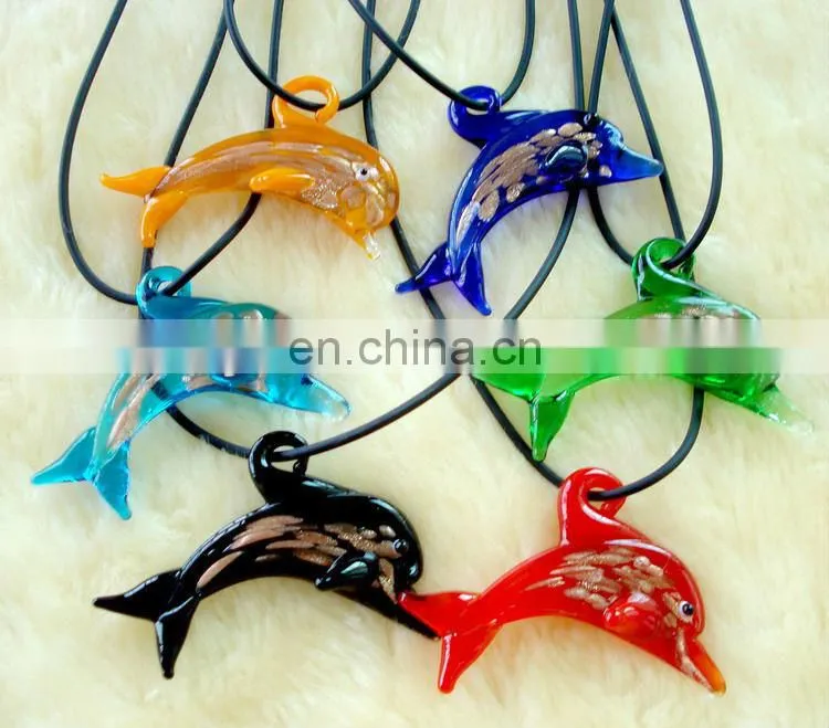 lampwork Glass seahorse Pendant Necklace CTN1108-11