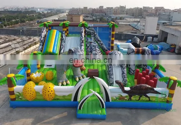 HI 0.55mm PVC kids and adults inflatable dinosaur amusement park games for sale from China factory