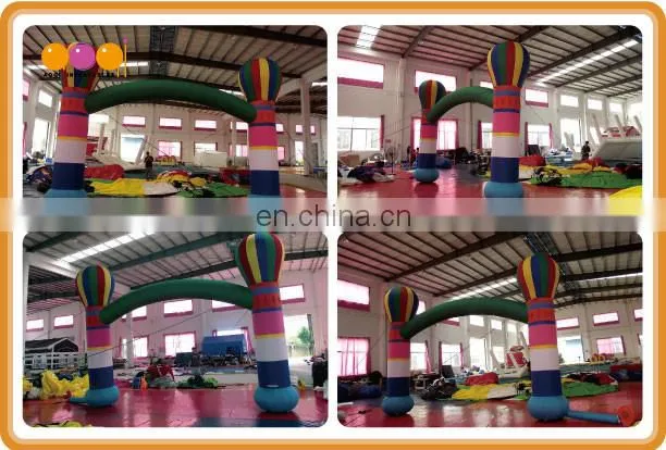 aoqi design fire balloon inflatable arched door for sale