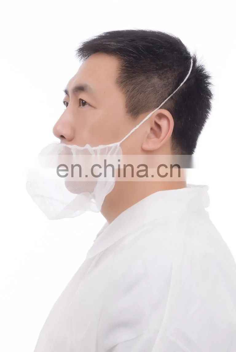 Food industry disposable Nylon White beard cover