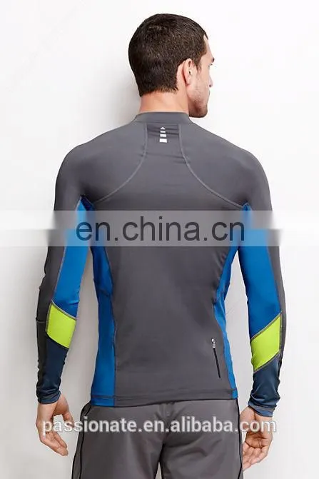Custom dye sublimation long sleeve rash guard compression shirt