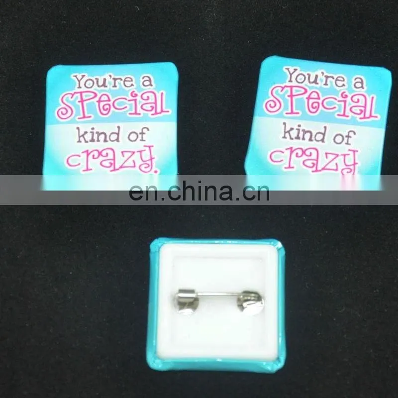 New arrived craft eco-friendly craft-tin square bedge for decoration