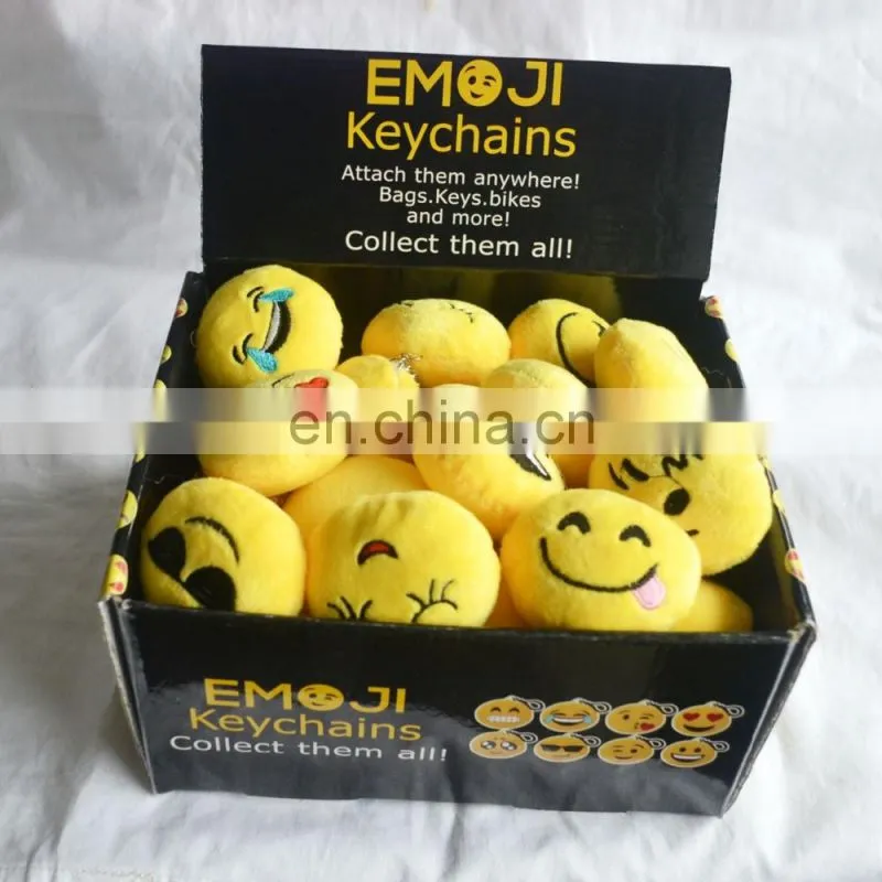 wholesale paper display box for plush emoji keychains