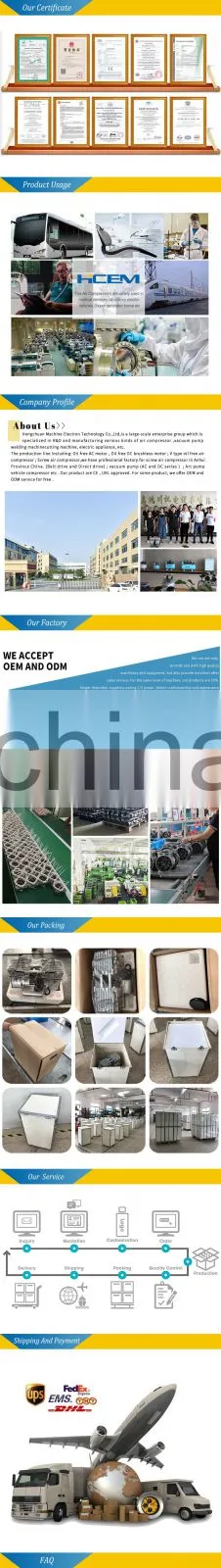 High quality low noise mini oil free piston vacuum pump for milking machine
