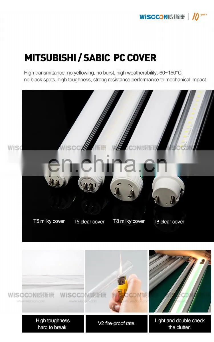 Dimming T8 led tube 4ft 3000K-7000k 100-170lm/w