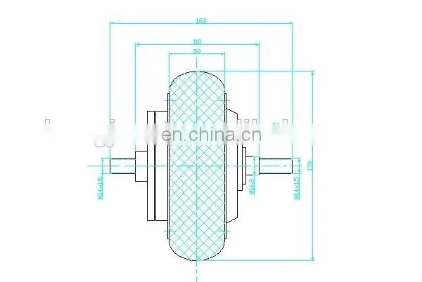 high quality 6 inch high power front wheel hub motor