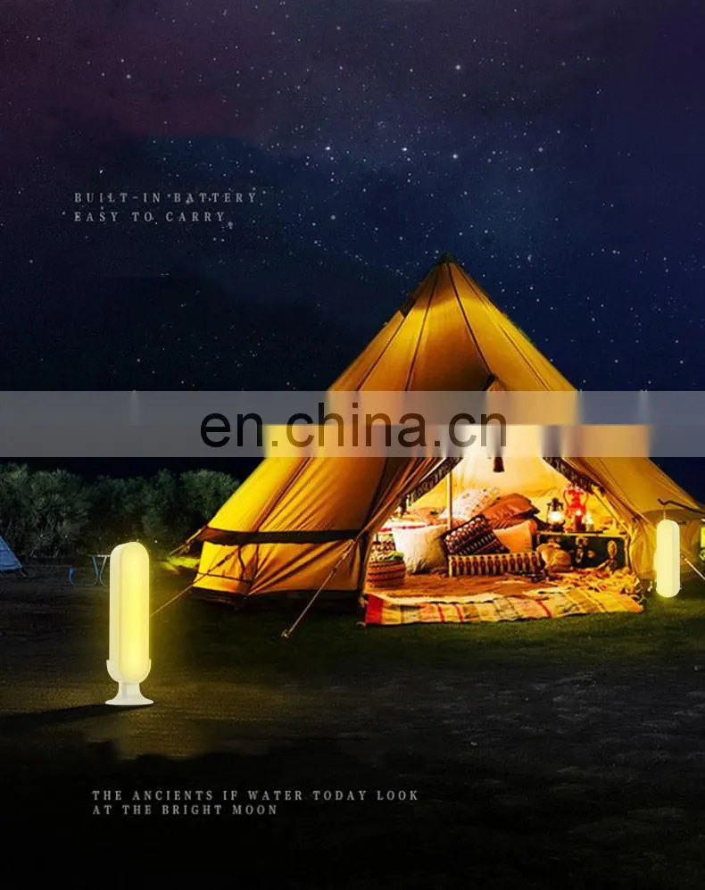 Plastic led usb emergency light camping outdoor atmosphere night light lamp