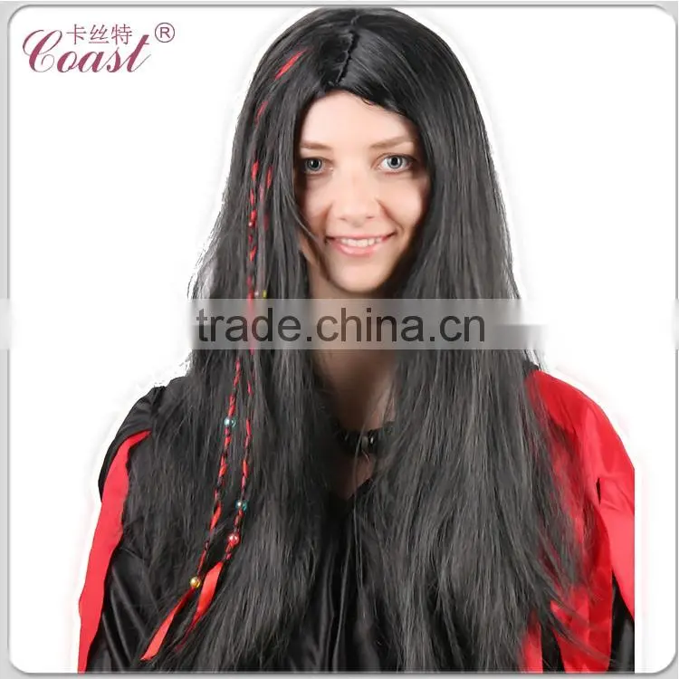 black synthetic cheap wholesale party wigs