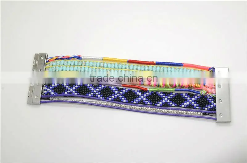 Handmade Woven Bohemian Bracelet With Magnetic Clasp