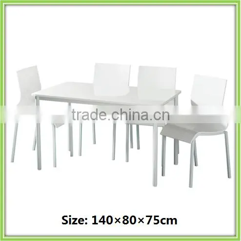 Modern Design White High Gloss MDF Furniture Japanese Dining Room Set