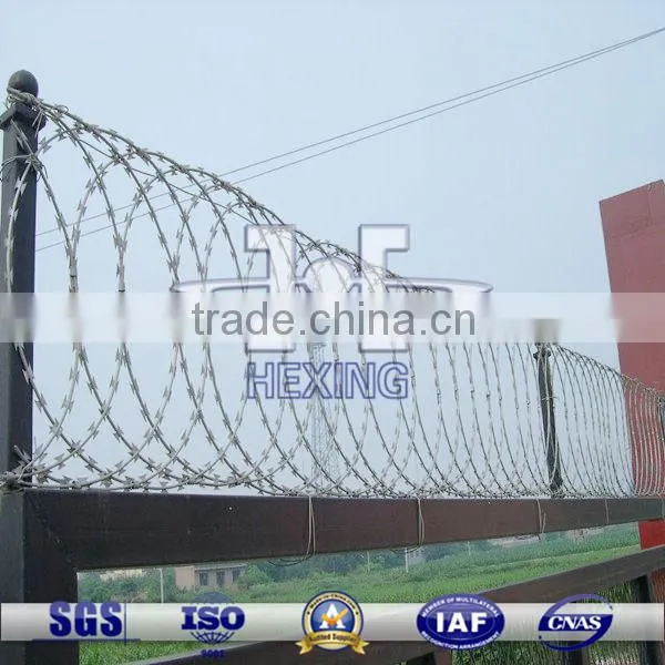 CBT-65 Electro Galvanized Flat Wrap Razor Barbed Wire
