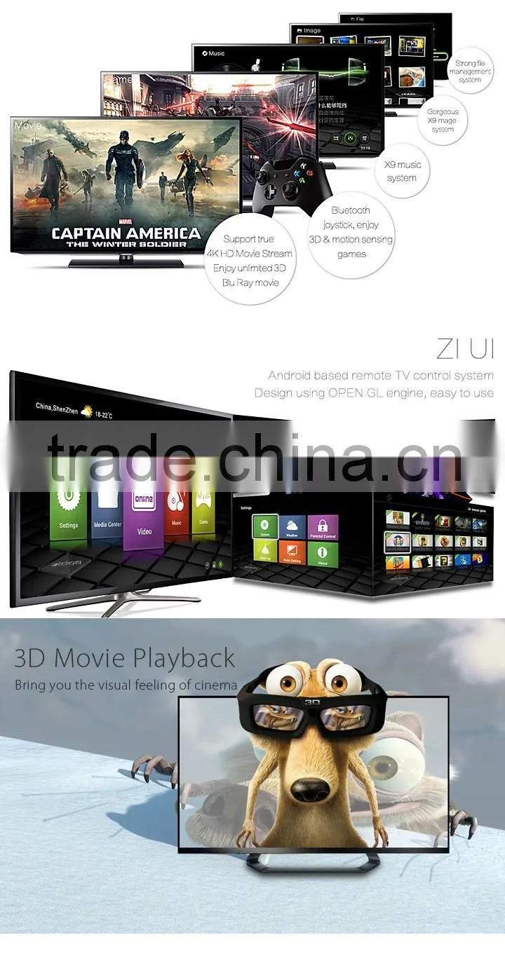 New Zidoo X9 Bluetooth 4.0 Dual Band Wi-Fi Mali450 GPU Android 4.4 kitkat Smart Tv Box