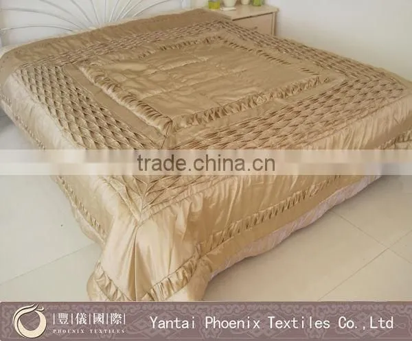 3D hotel satin bedspread set