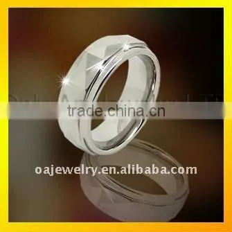 2013 new design shiny polish cobalt free mens tungsten ring