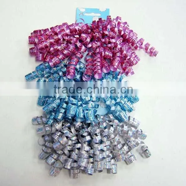 Glitter Curling Ribbon Bows/glitter ribbon bows to decorate christmas tree