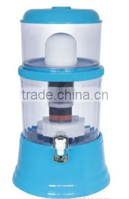 New design 14L mineral water pot / 7 stage filter table top filter