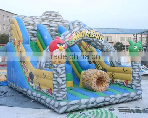 new inflatable slide sponge bob cartoon pvc slide amusement park slide