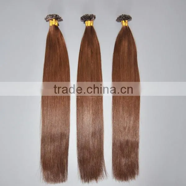 Remy U nail tip hair extensions remy U tip keratin human hair extension