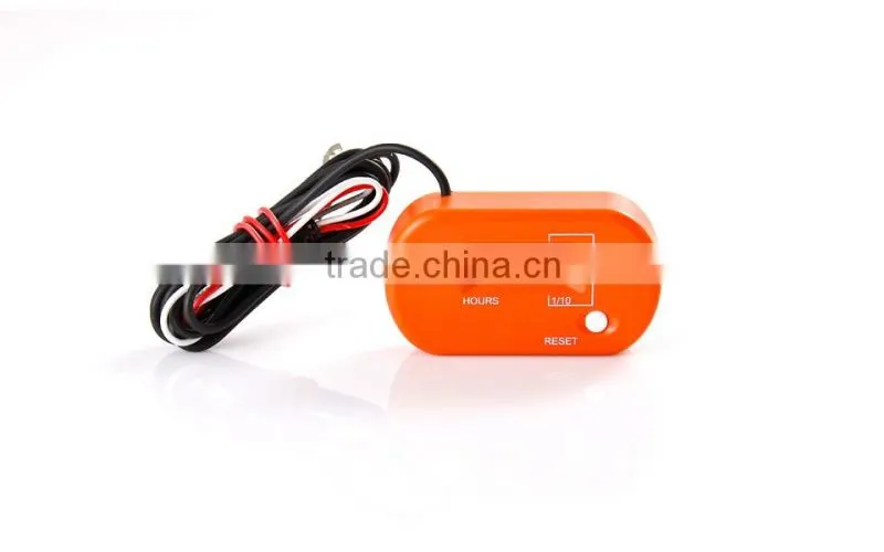 Resettable LCD gasoline inductive hour meter for Trencher motocross ATV lawn Mower transfer pump