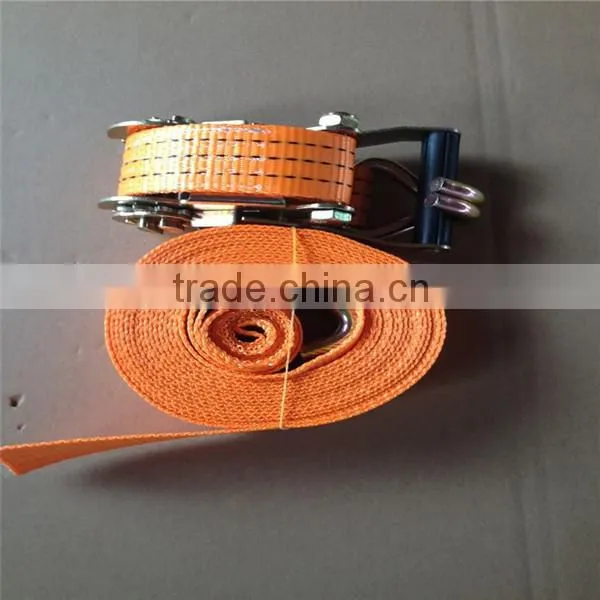 Economical best sell green ratchet tie down with color box