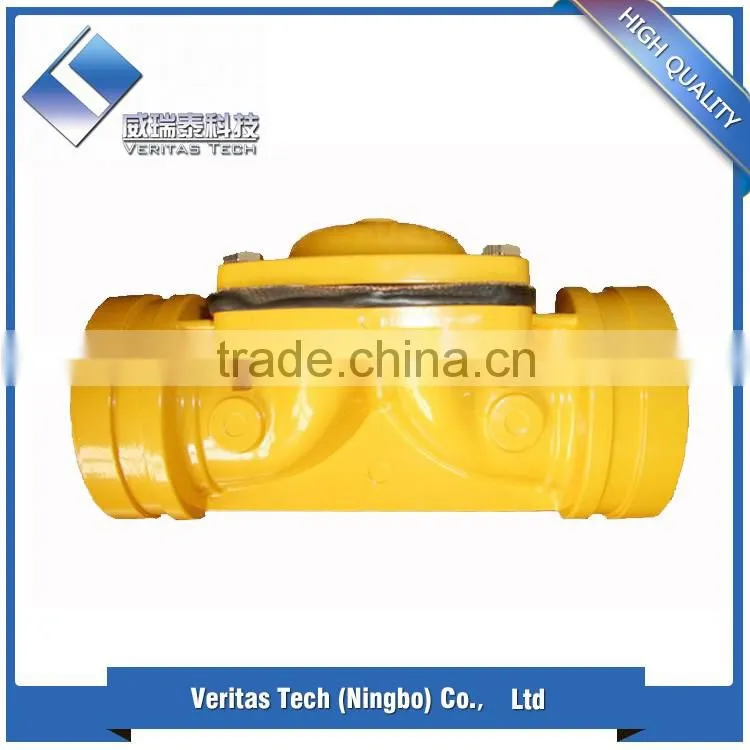 3inch polished/painted/machined three-way Air Operated inline diaphragm Valve