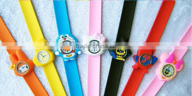 2015 Custom silicone wristband slap watch for children gift
