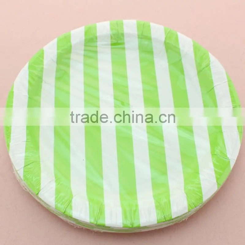 New Products 2015 Lace Pattern Party Theme Round Paper Plates for Party Supplies