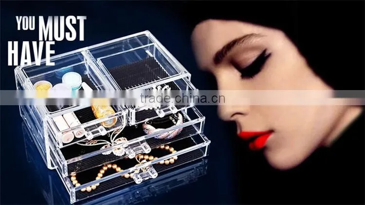 transparent drawer type cosmetic Display Box