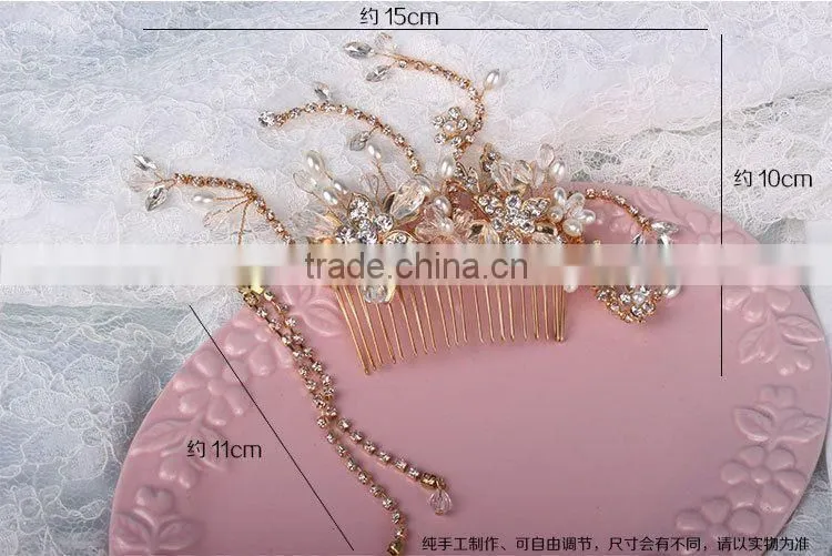 New 2015 Hair Jewelry Wedding Bridal Hair Accessories Hair Sticks Rhinestone Flower Hairpins