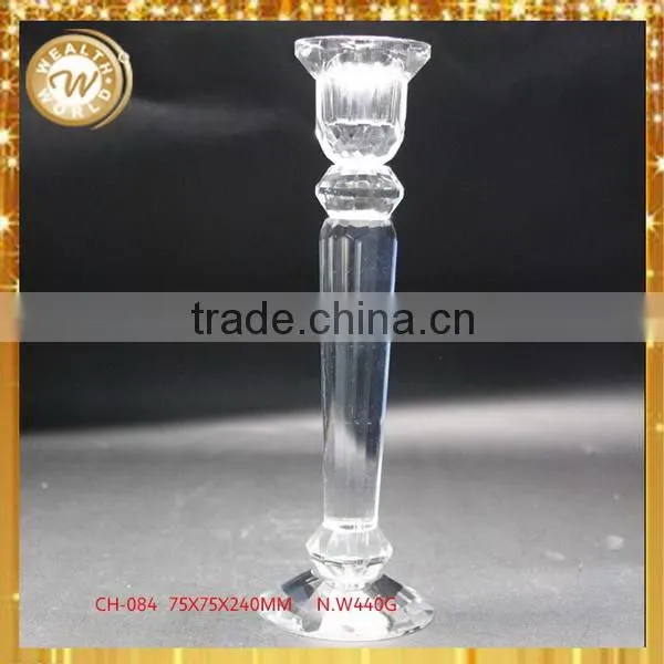Economic antique unique crystal glass candle holder