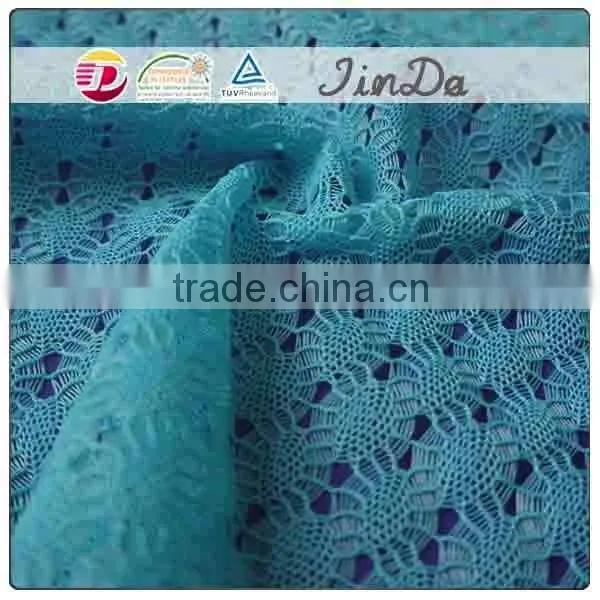African cheaper yarn dyed lace fabric