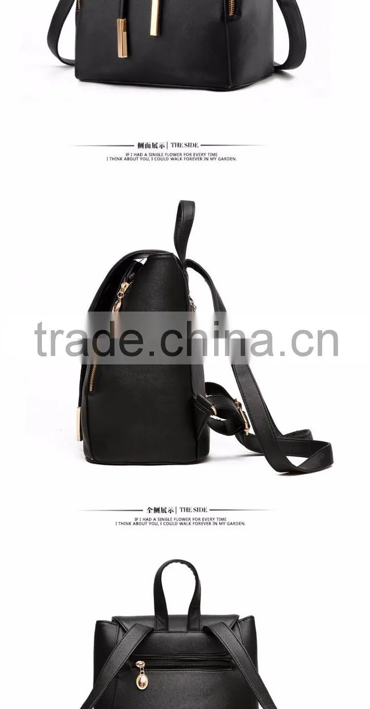 2016 summer new style for leisure PU backpack college student school shoulder bag