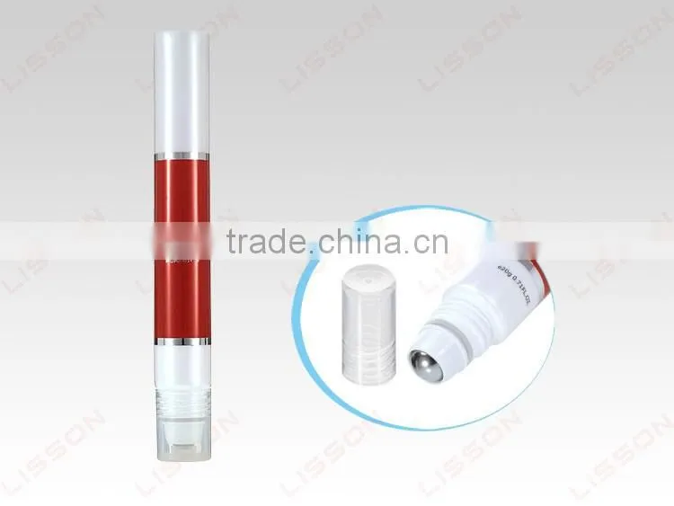 Round Eye Essence Cosmetic Plastic Tube With Single Transparent Ball Cap