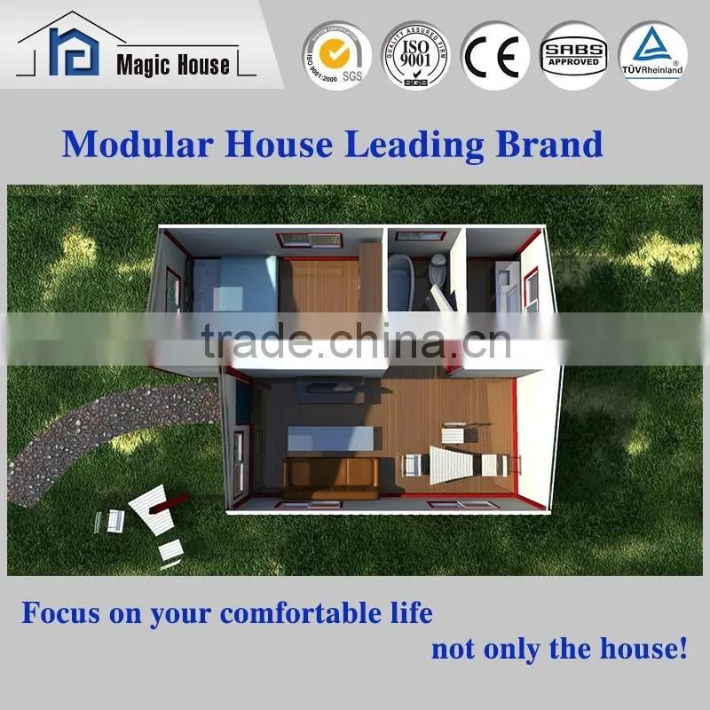 2 bedroom small house the prefab sanwich panel house china supplier