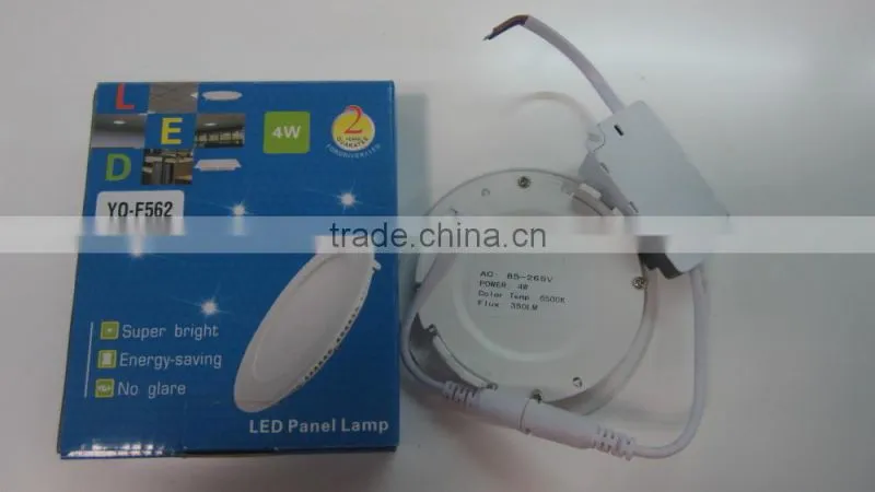 China hot product 4W and round Recessed LED panel light